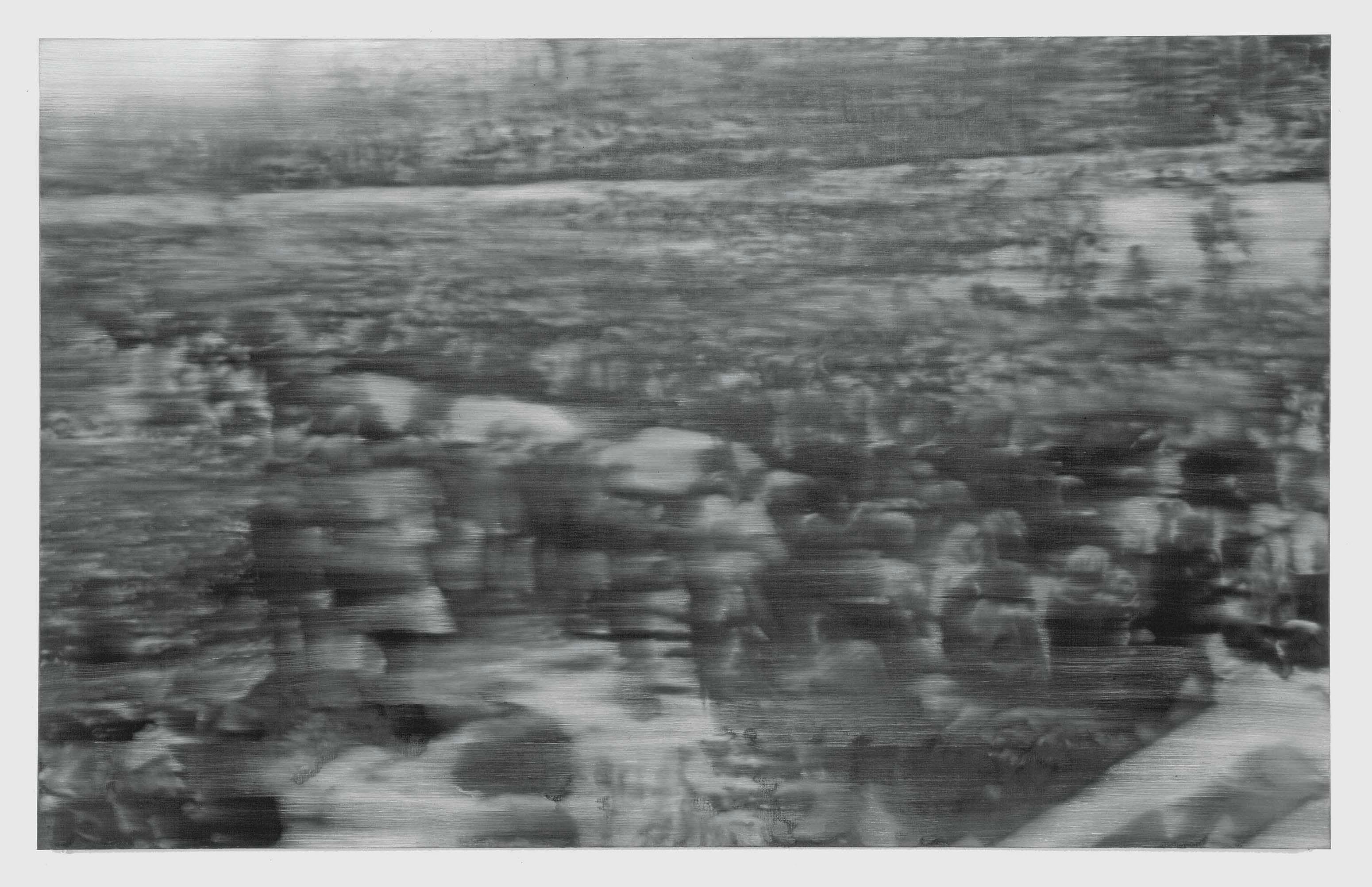 A painting by Gerhard Richter, titled Beerdigung (Funeral), dated 1988.